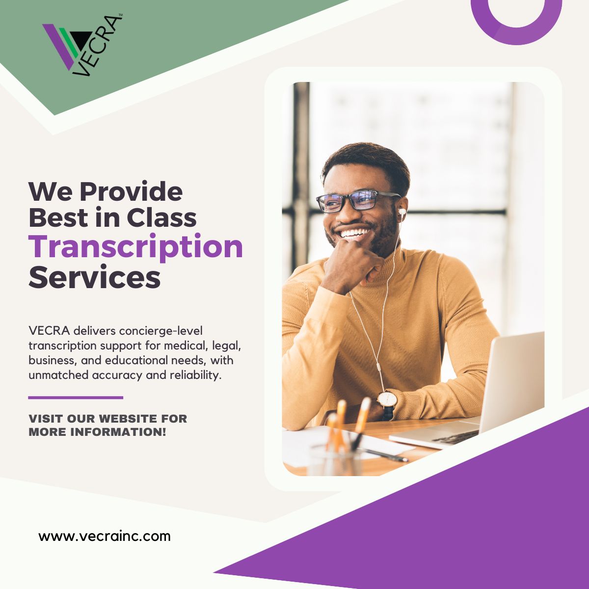 vecrainc's tweet image. Every word matters. VECRA’s transcription and interpretation services ensure clear and accurate communication so nothing gets lost in translation.

📞 Get in touch today to learn how we can support your communication needs.

#InterpretationServices #Transcription