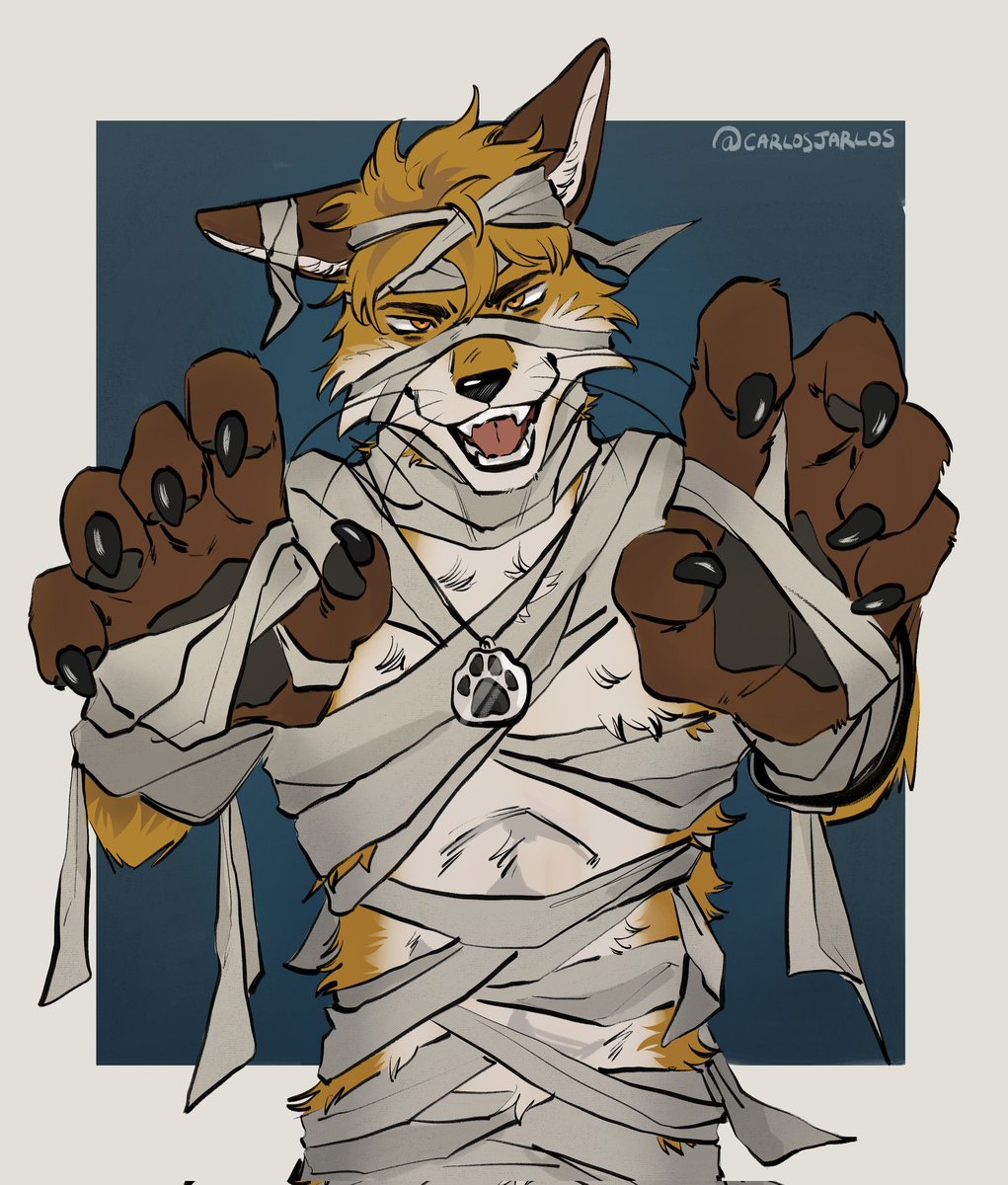 Since it's spoopy month again, time to repost this 🦊🎃

🎨 by <a href="/rollovercarl/">Carlos</a>