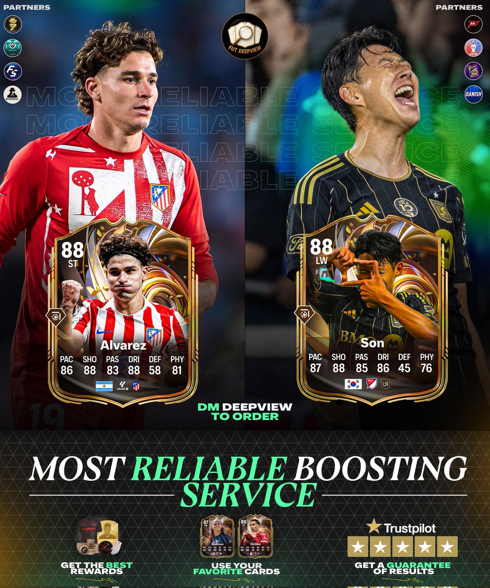 FUTDeepview's tweet image. 𝙏𝙖𝙠𝙞𝙣𝙜 𝙤𝙧𝙙𝙚𝙧𝙨 𝙛𝙤𝙧 𝙐𝙏 𝘾𝙝𝙖𝙢𝙥𝙞𝙤𝙣𝙨

• Rank 1 = minimum 300k 🪙
• guaranteed Ratings Reload cards 💯
• FIRST Rank 1 in the world last WL 🌎
• 5 years of experience 🤝
• 5 ⭐️ rating on Trustpilot

DM me to order📩

For all prices check official page:…