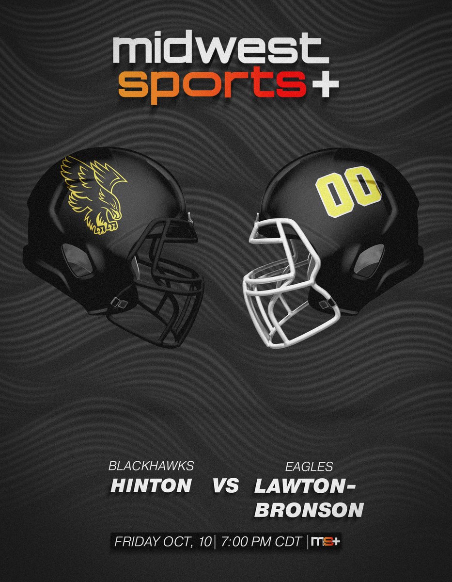 Both teams with something to play for. Should be a good one!

<a href="/HintonCSD/">Hinton Blackhawks</a> vs <a href="/LBEaglesFB25/">Lawton-Bronson Football</a>  | 7 PM | MS+

Download the Midwest Sports+ app to watch live!