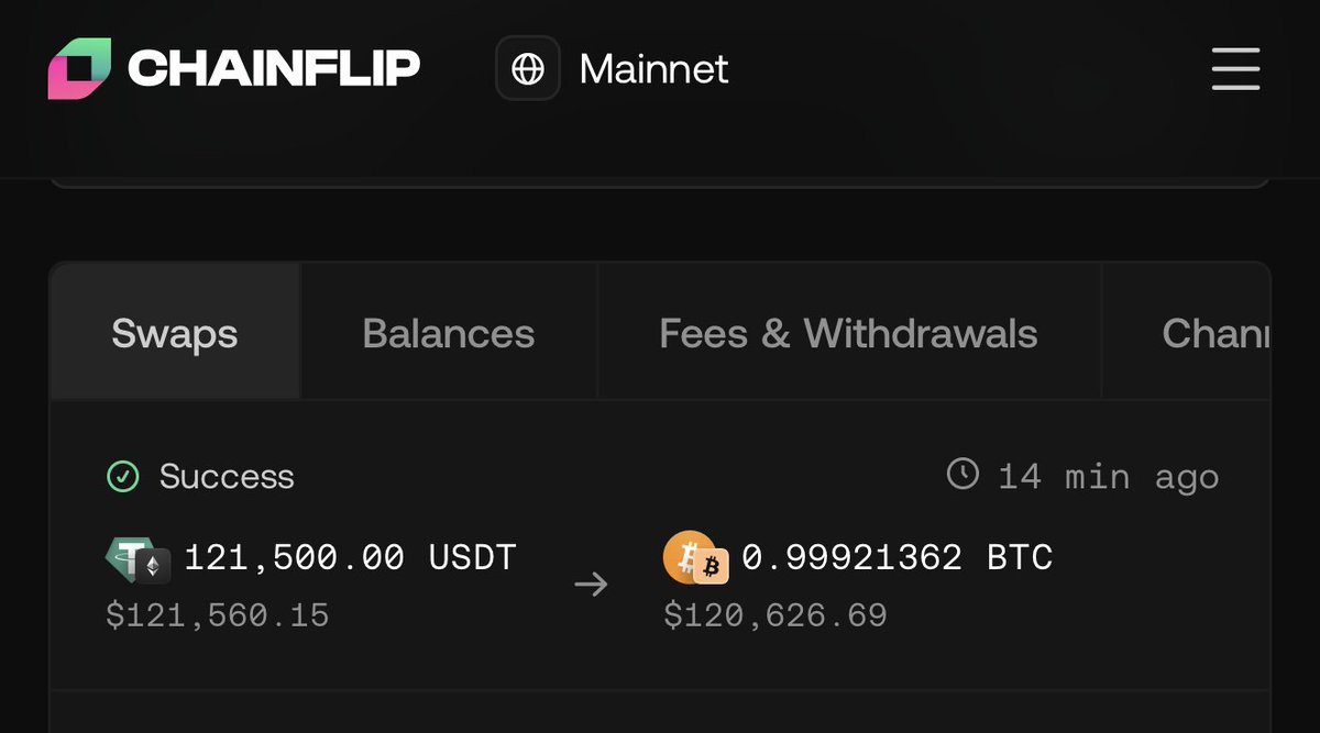 leodexio's tweet photo. Whale hello there 🐳
$121,500 USDT just found a home in 1 $BTC swapped on LeoDex using our @Chainflip Route
LeoDex offers the lowest fees in the space and 100% of the fees go directly to sLEO stakers. This swap earned over $400 for all hodlers on https://t.co/swY4nlyaHB https://t.co/S99xIiltML