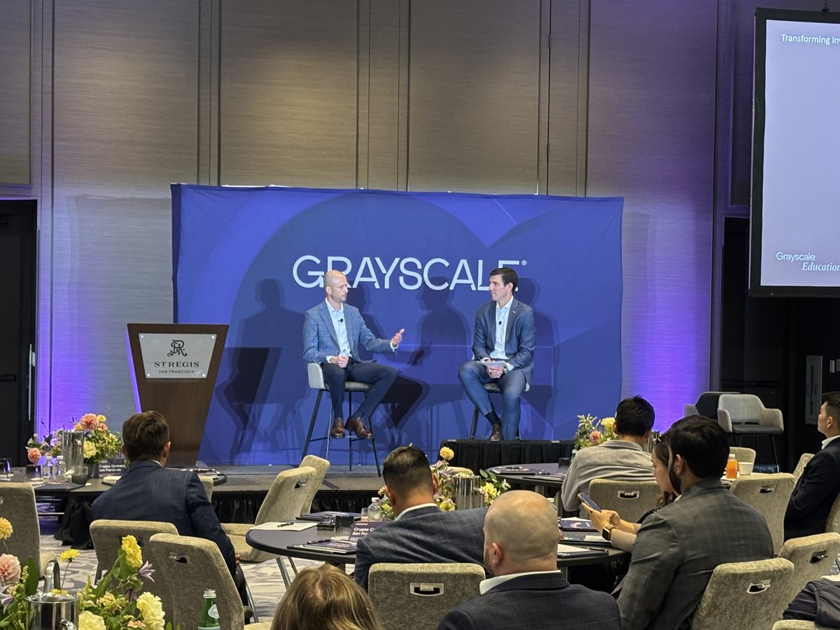 NateGeraci's tweet image. Greatly enjoyed participating in @Grayscale’s Crypto Connect San Francisco…

Full room of advisors &amp;amp; institutional investors.

Crypto education &amp;amp; adoption is spreading.