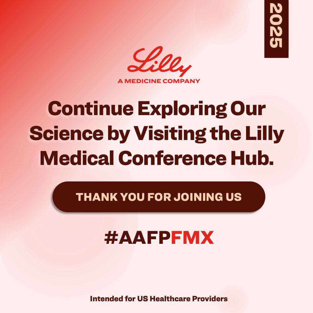LillyMedical's tweet image. Although the #AAFPFMX conference is coming to an end, the science continues! 

Visit the Lilly Medical Conference Hub to revisit key research and stay connected with our science: e.lilly/42Nsy64
