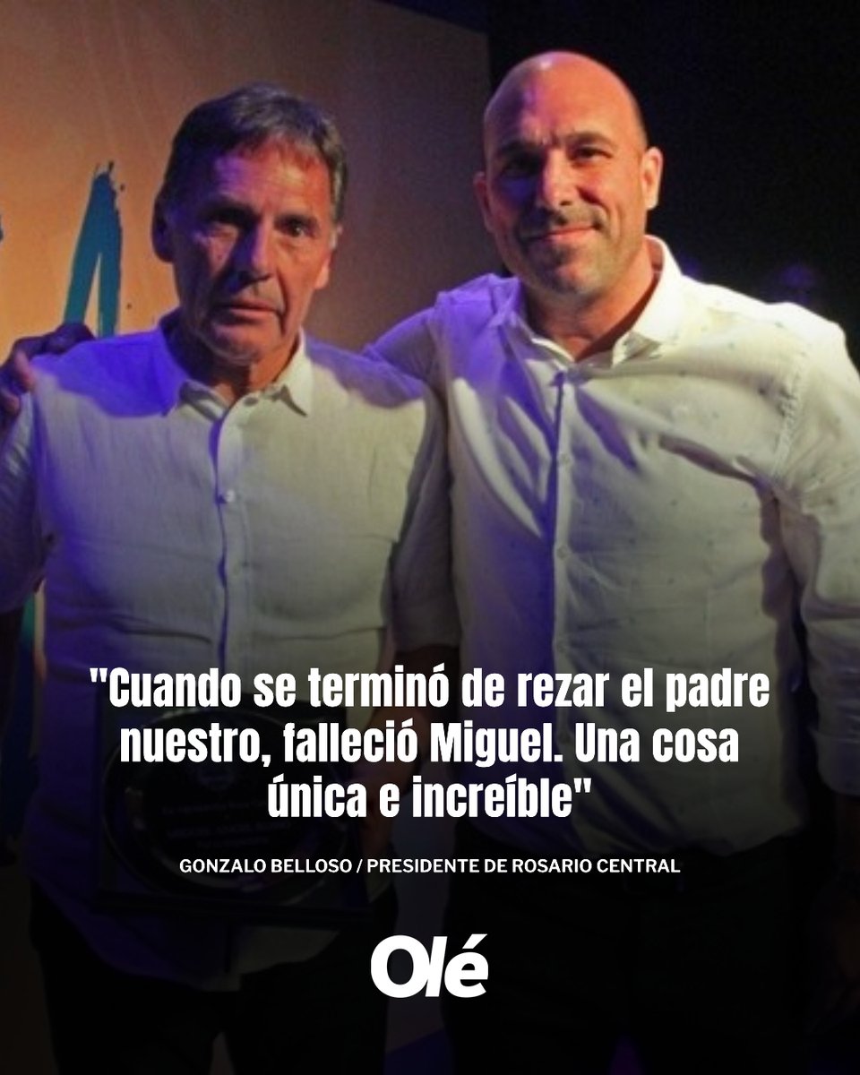 ❤️ Atentos a lo que narra Belloso, presidente de Rosario Central, sobre los últimos momentos de Miguel Ángel Russo:

"Nosotros sabíamos que estaba mal y con Carolina (su esposa) vinimos a su casa, nos metimos en un hotel para estar a disposición de su señora, de sus hijos.

El