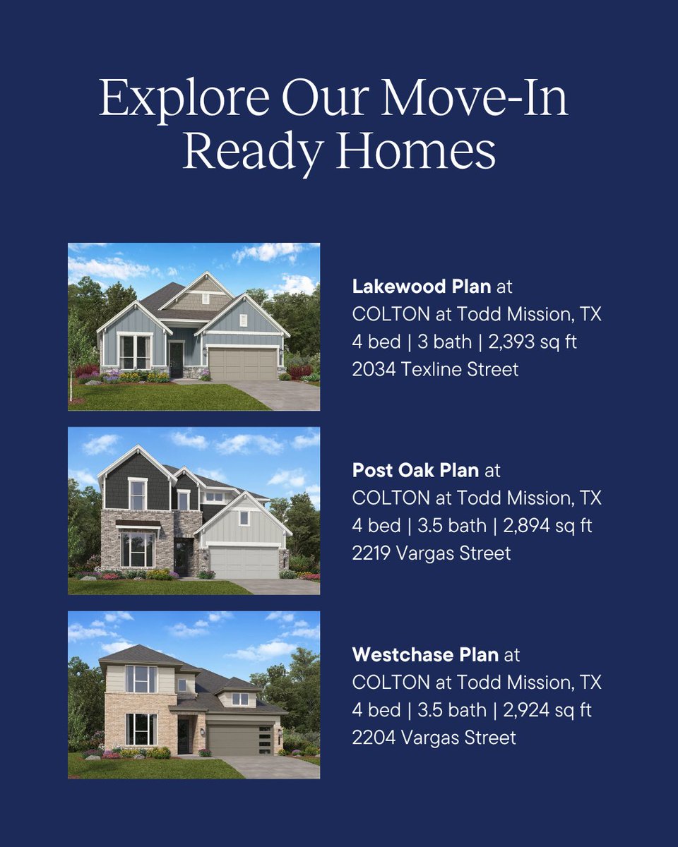 VBHouston's tweet image. Looking for a new home? Explore our available inventory homes in Colton at Todd Mission and move in sooner than you think! 

Tour available homes today and find your perfect match. 🏡
📲 888-671-8175