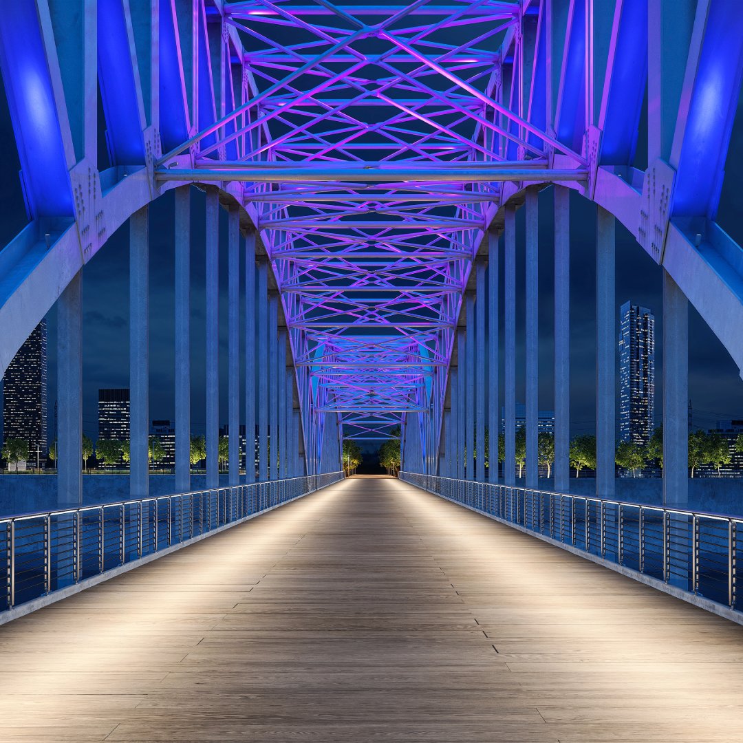 Pedestrian #bridgelighting is more than illumination—it’s a statement of design and purpose. Hydrel’s expertise transforms bridges into vibrant connectors, enhancing visibility and comfort while creating spaces that inspire movement and community pride. #lightingdesign