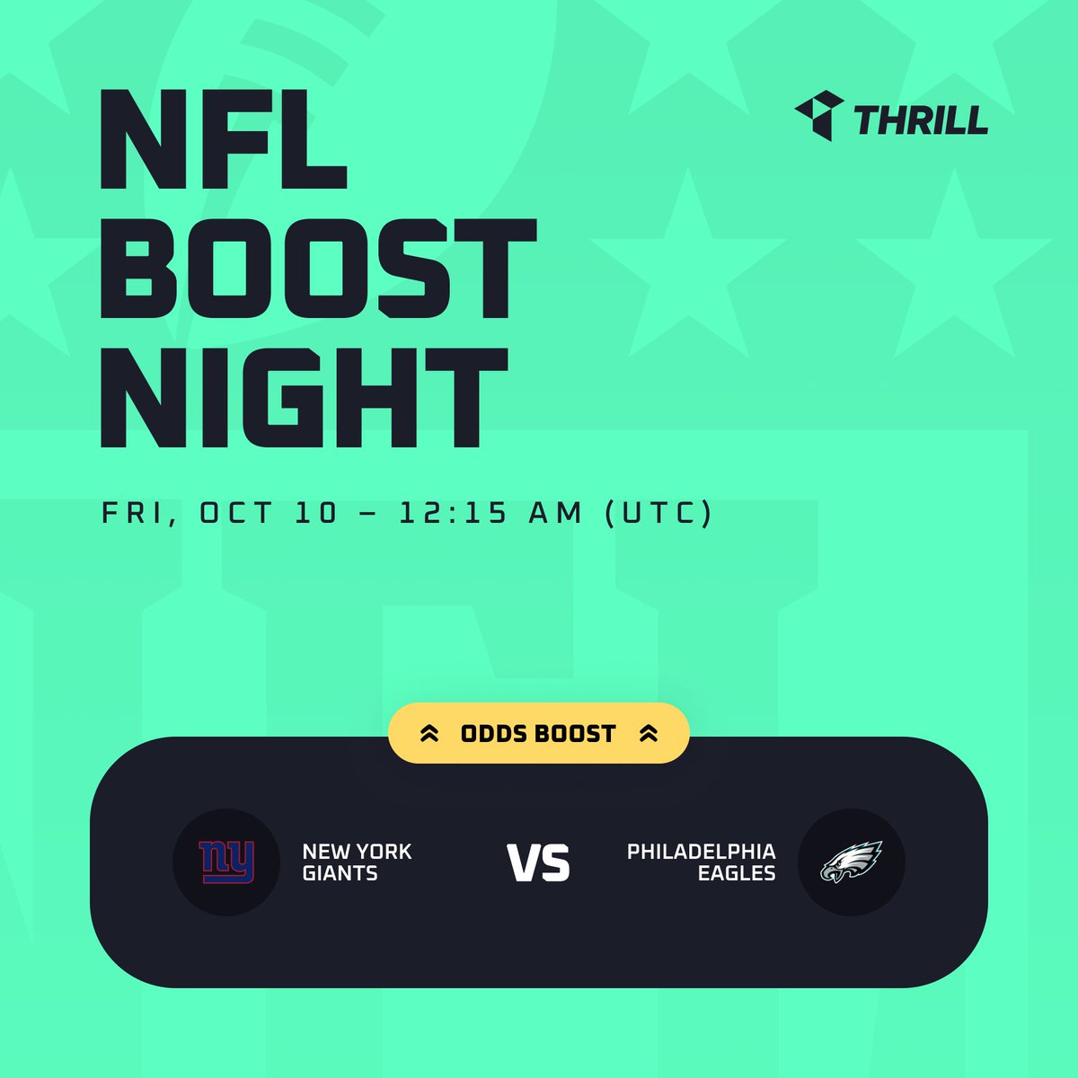 🏈 It's Football night and the Giants clash with the Eagles!
Which quarter will rack up the most points? 

🎁 $20 drop for 5 random winners who guess correctly!
If all 4 quarters tie, everyone who entered gets a shot - we’ll pick 10 winners instead!

Rules:
- One guess per person