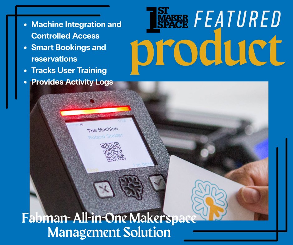 Simplify makerspace management with Fabman!

From tracking machine usage to handling memberships and safety training, Fabman makes it easy to run your space smoothly while giving students more freedom to create.

➡️ Learn more: 1stmakerspace.com/store

#Makerspace #Fabman