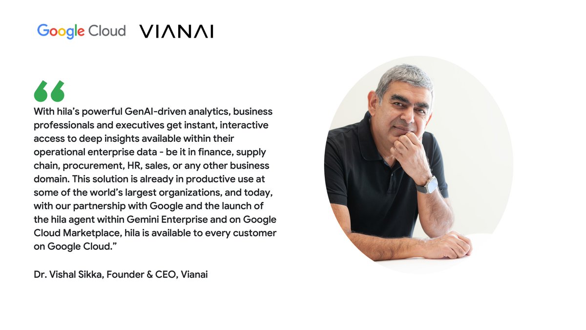 VianaiSystems's tweet image. Every business leader wants fast, reliable access to data-driven insights.
Until now, that’s been locked behind slow, expensive analytical stacks.

With hila Agentic AI Analytics that changes.

Our goal has always been to empower every professional- in finance, supply chain, HR,…