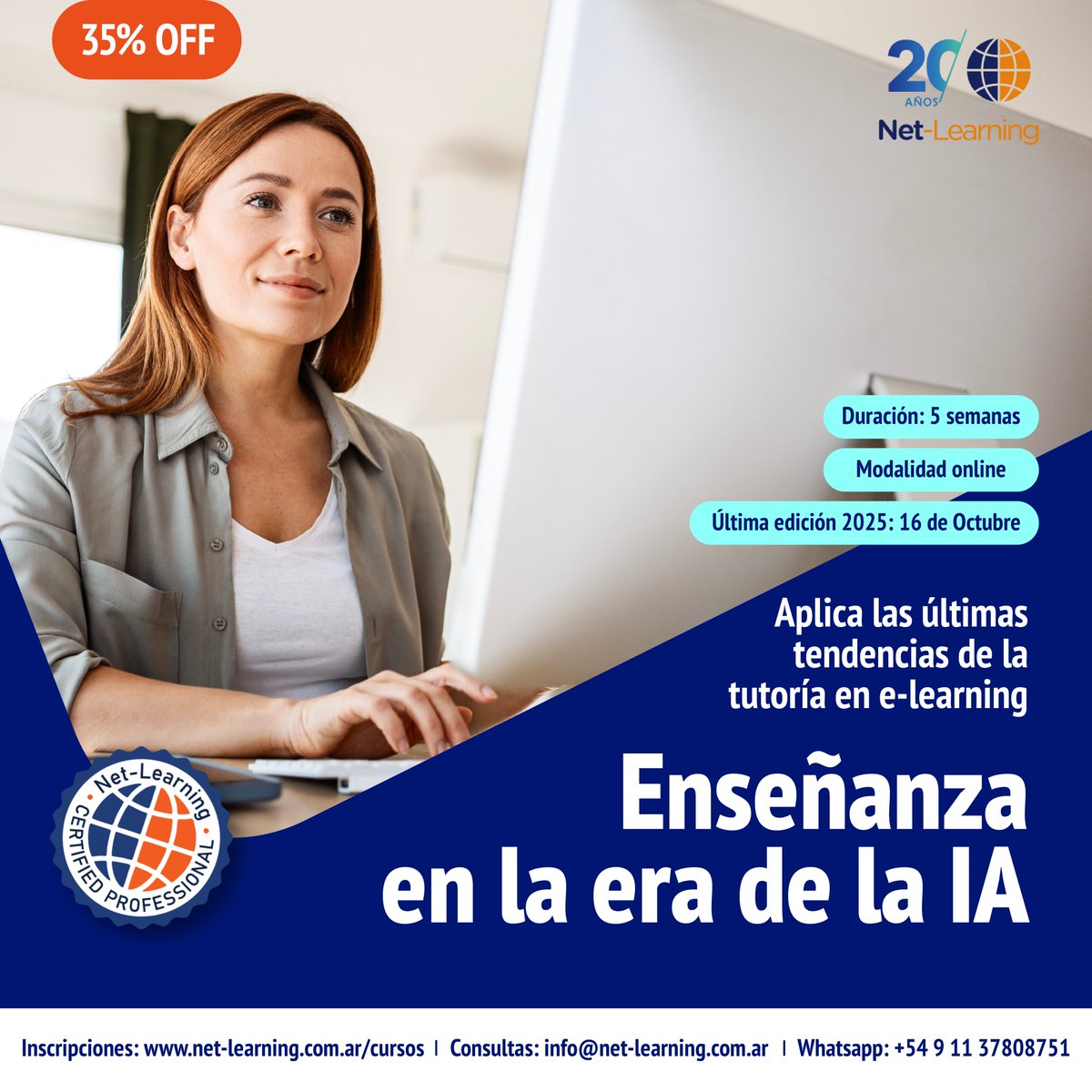 netlearning20's tweet image. 3 maneras en las que la IA puede transformar tu enseñanza online:
1️⃣ Feedback automatizado en tiempo real
2️⃣ Monitoreo del progreso de los estudiantes
3️⃣ Planificación personalizada para cada perfil
35% OFF en este #curso online ➨ net-learning.com.ar/curso/facilita… Inicia el 4/11.…