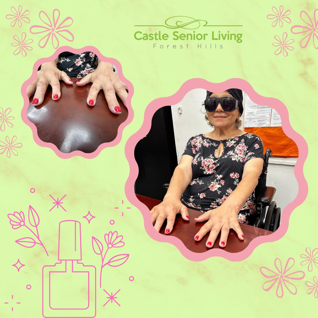castlesslny's tweet image. Nails Day Fun at Castle Senior Living! 💅
Our lovely residents enjoyed a relaxing day of pampering, laughter, and beautiful nails. Little moments like these bring so much joy and color to our community 💖👑

#CastleSeniorLiving #NailsDay #PamperTime #SeniorLivingLife
