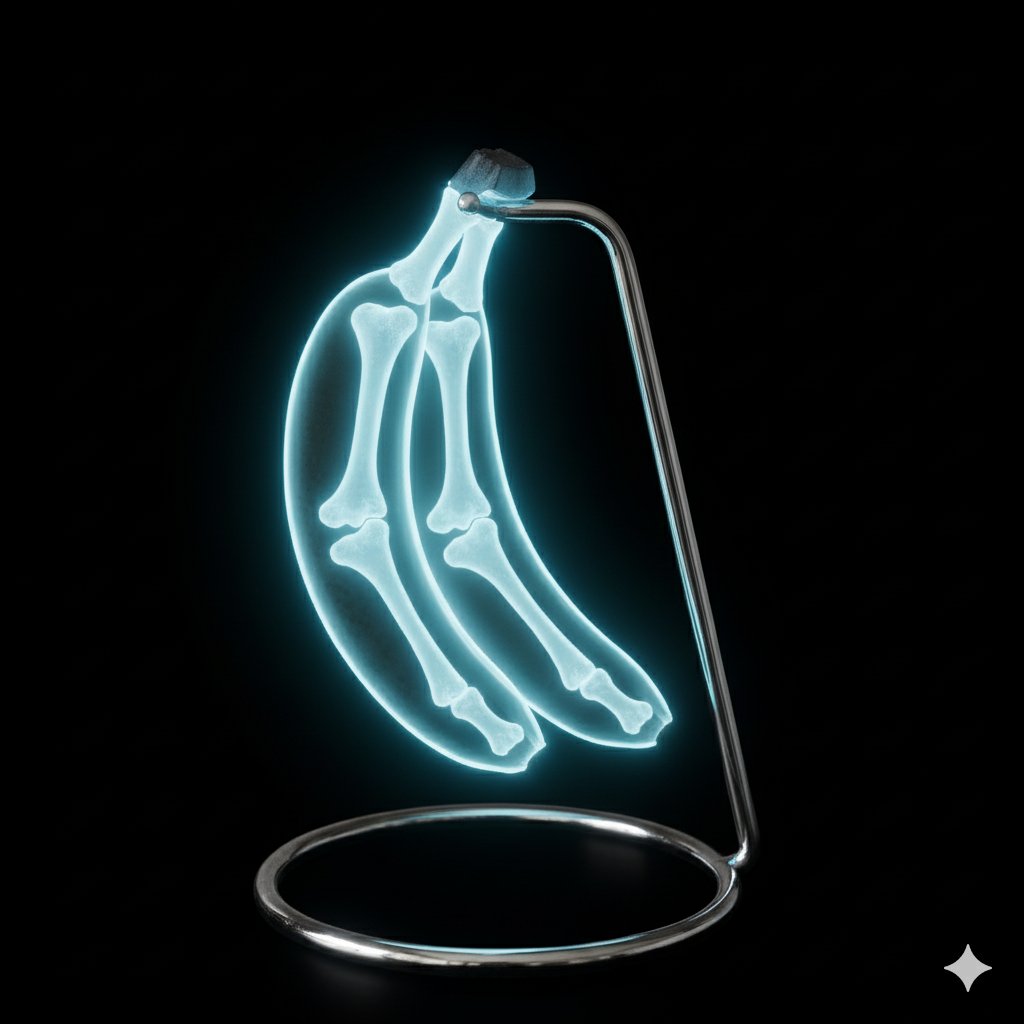 googlejapan's tweet image. バナナをスキャンしてみたら・・・

Gemini の Nano Banana 🍌で
あなたなら何の中身をみてみたいですか？👀

作り方はリプライに👇