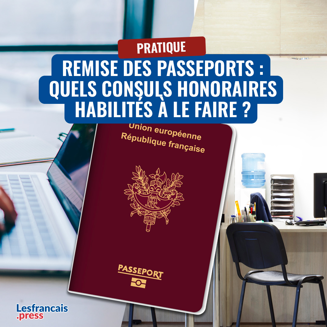 📘 Bonne nouvelle : simplification de la remise des passeports !
Plus besoin de vous déplacer au consulat dans plus de 100 pays ! Les consuls honoraires sont désormais habilités à remettre passeports et cartes d'identité. Votre pays est-il concerné ?
Consultez la liste complète
