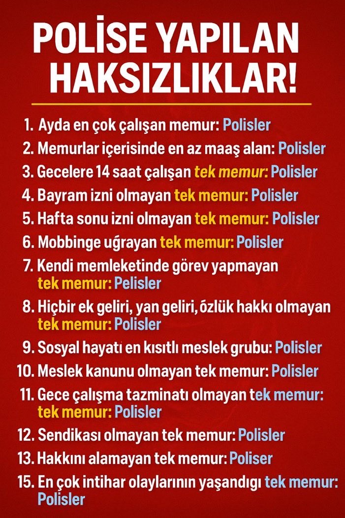 ozlemarslans's tweet photo. Dert bir değil iki değil 
Eşitlik adalet istemekten bıktık…Artık görmezden gelmeyin 
 #PolislerBıktı https://t.co/hdj6H0Z0E7