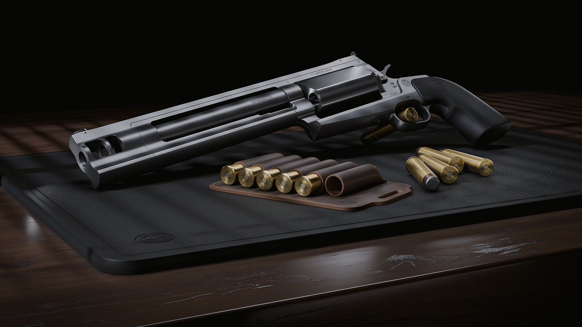 Titanium Arms- Mammoth
Huge caliber revolver 
First render
