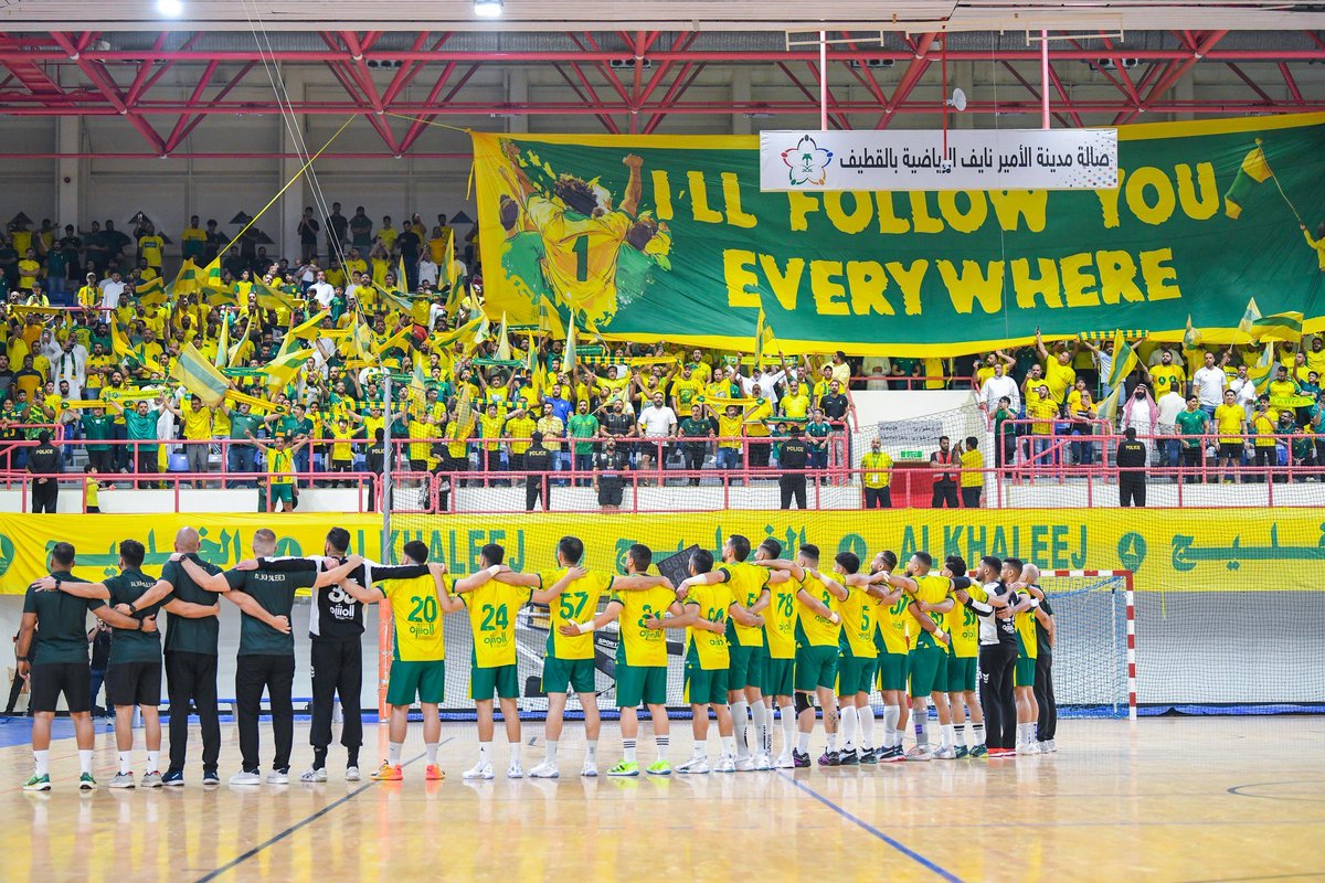 إدارة، فريق، جمهور… كلهم في منظومة واحدة اسمها نادي الخليج 💚💛
