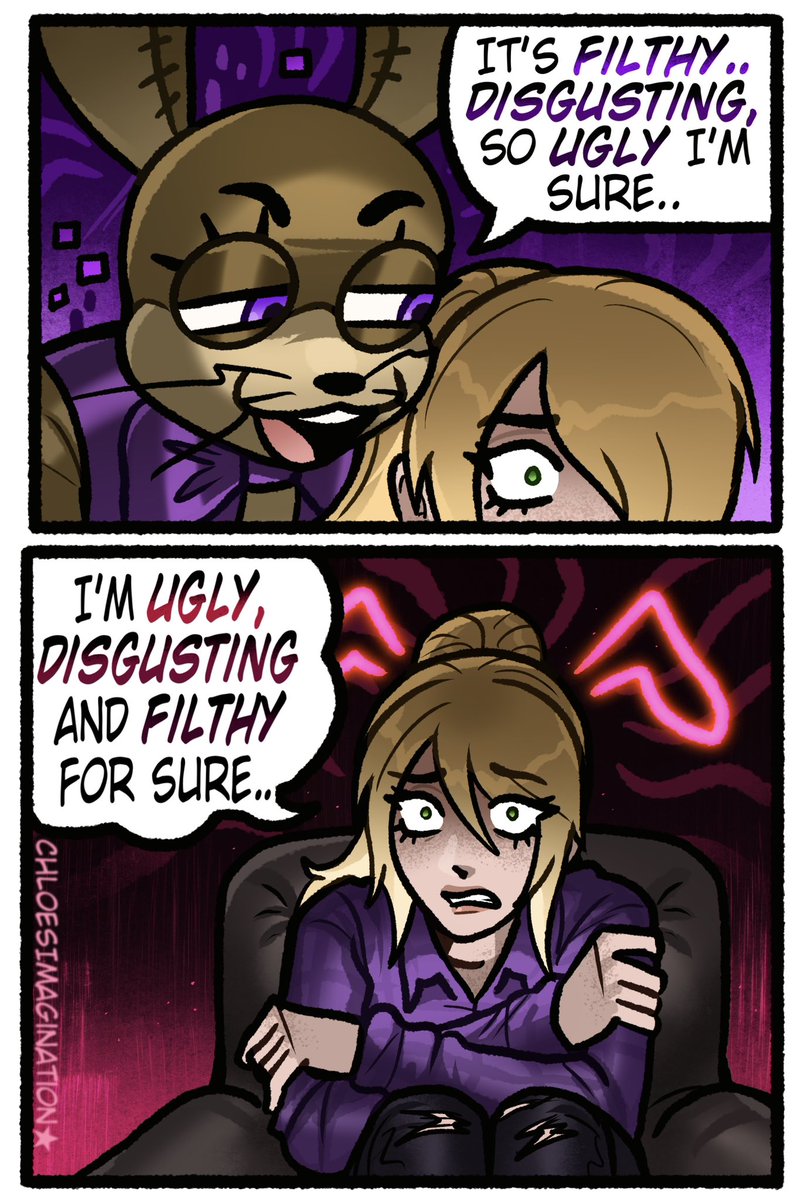 How I think FNAF  Glitchtrap and Vanny’s dynamic is like,,