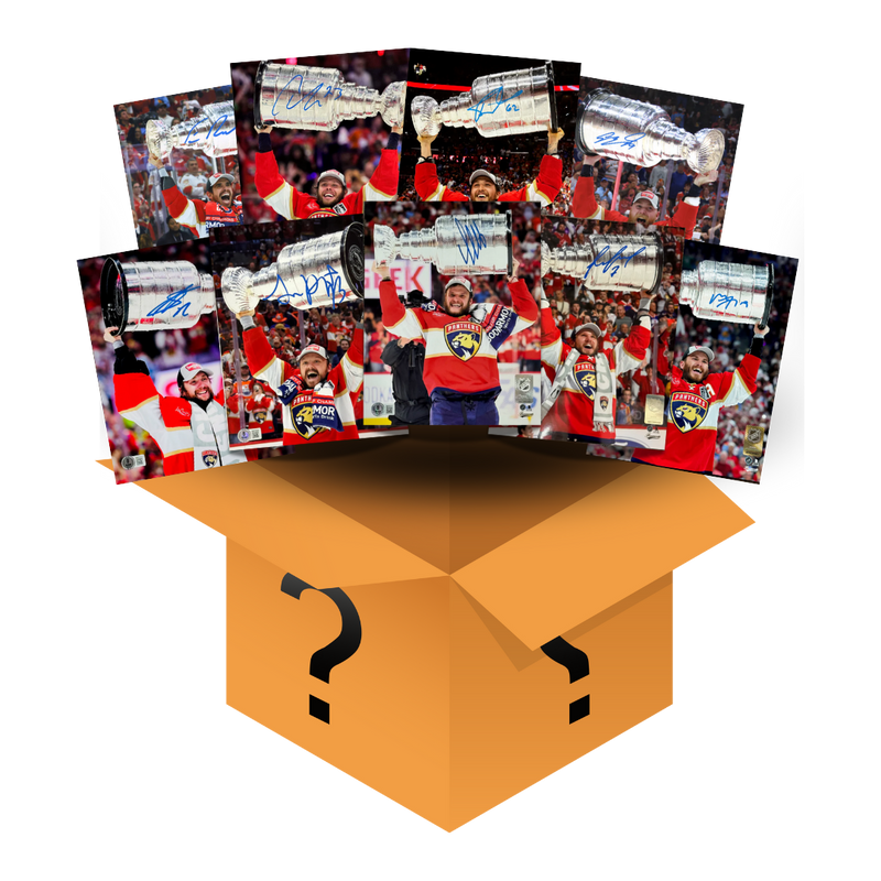 We have have brought back the Florida Panthers Autographed Stanley Cup 8x10 Photo Mystery Grab. Receive an autographed 8x10 photo from one of the 2024 Florida Panthers Stanley Cup Champions! Photo is authenticated by Beckett and comes with a hologram.  Order yours online today.