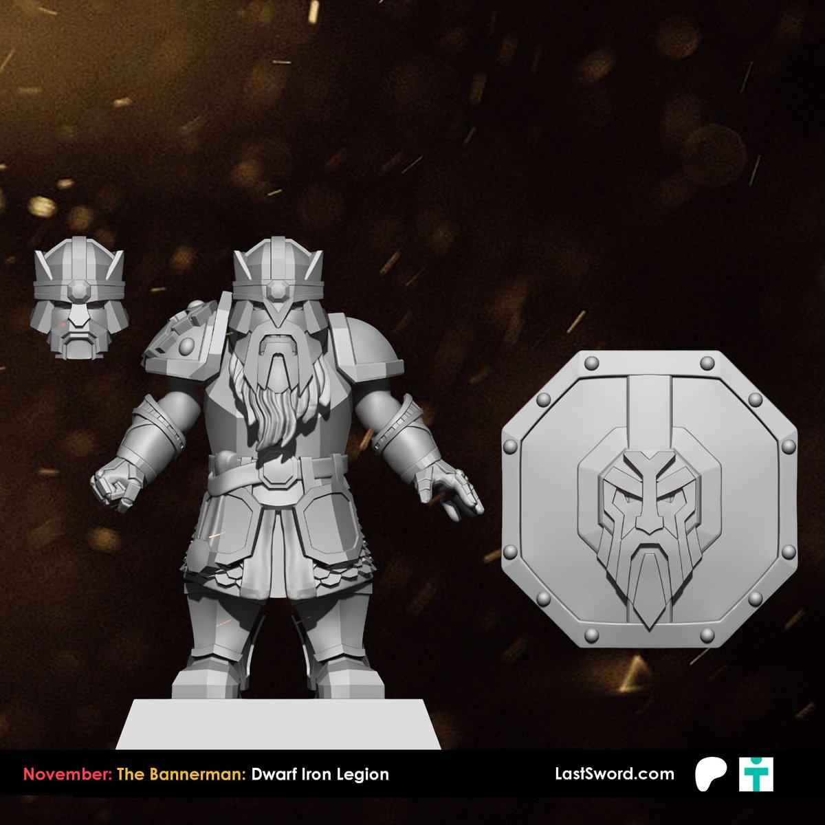 (WIP) November Patreon: Dwarf Iron Legion
Their armor is so thick and masterfully crafted that only their eyes are visible.
Get yours soon at: loom.ly/Ifgv-w0
-
#dwarfs #dwarvenhalls #the9thage #warhammer #aos #3d #dnd  #lastswordminiatures