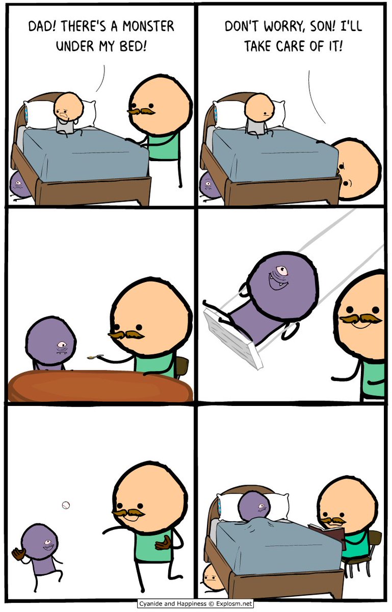 Explosm's tweet image. Cue montage music