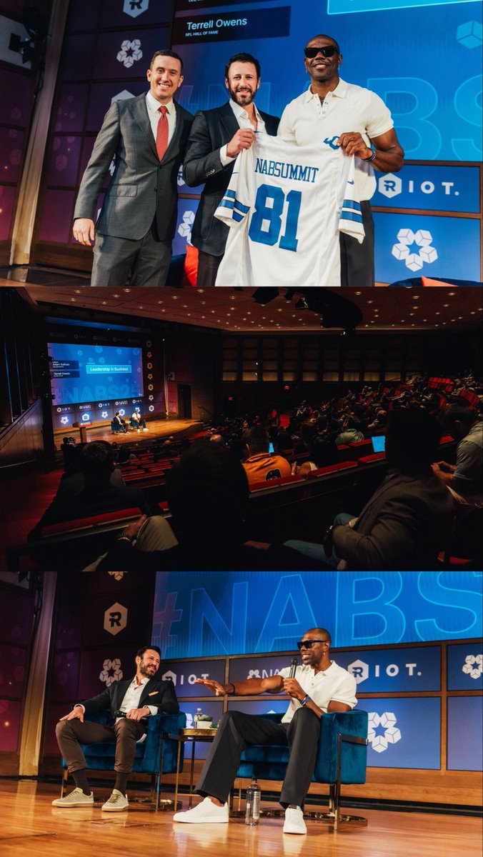 Mixing it up with <a href="/terrellowens/">Terrell Owens</a> at <a href="/NABSummit/">North American Blockchain Summit</a>. <a href="/_Adam_Sullivan1/">Adam Sullivan</a> of Core Scientific did a great job moderating this fun conversation!