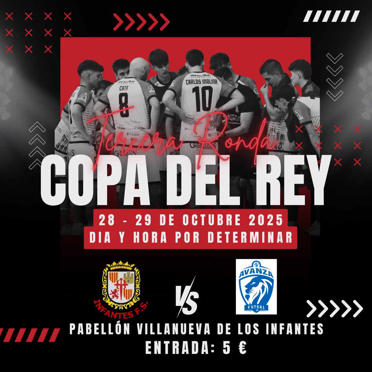 COPA DEL REY RFEF FÚTBOL SALA 2026
TERCERA  RONDA
Ya tenemos rival  <a href="/AvanzaJaen/">Avanza Jaén Paraíso Interior FS</a>
el cual compite en segunda división nos visitará a partido único (28-29 de octubre) en la siguiente eliminatoria.