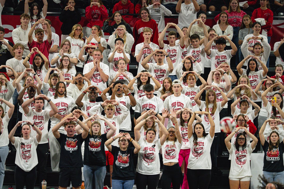 OhioStateWVB's tweet image. Extra shoutout to @OSUBlockO @BlockOVball on student appreciation night! ❤️🩶 Thank you for cheering us on!!

#Team56 #GoBucks