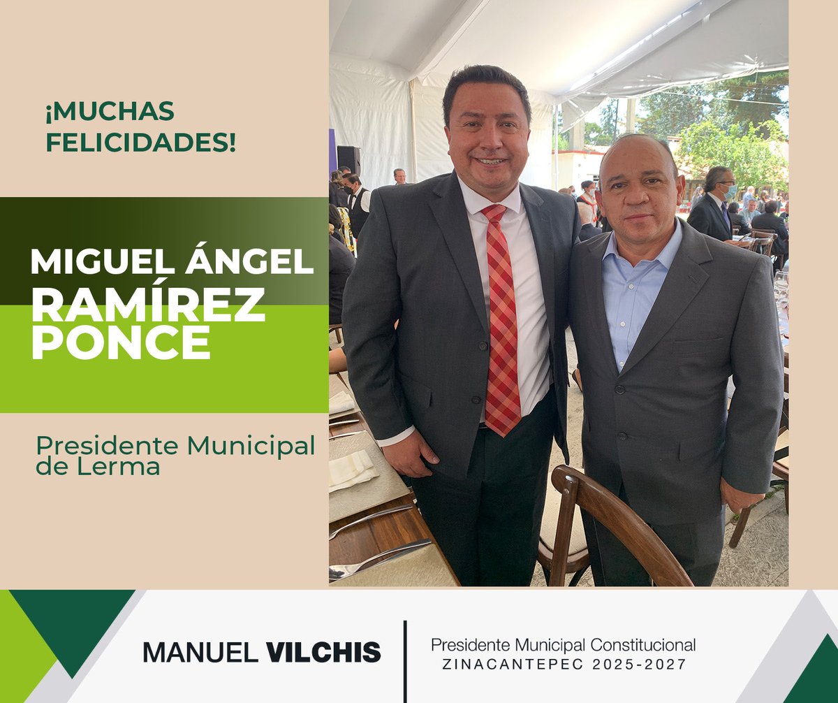 ¡Feliz cumpleaños querido amigo Presidente <a href="/miguelarponce/">Miguel Ángel Ramírez Ponce</a> ! Espero sigas pasando un excelente día en compañía de tus seres queridos! Desde Zinacantepec recibe un fuerte abrazo