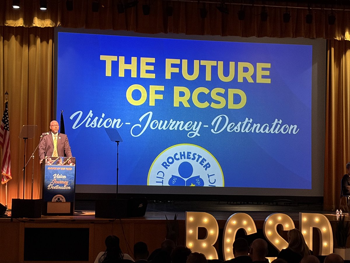 jacobscott101's tweet image. Superintendent Eric J. Rosser reflects on his first 100 days in Rochester City School District during the State of the RCSD address — focused on trust, vision, and bold steps forward. @RCSDNYS @CityRochesterNY