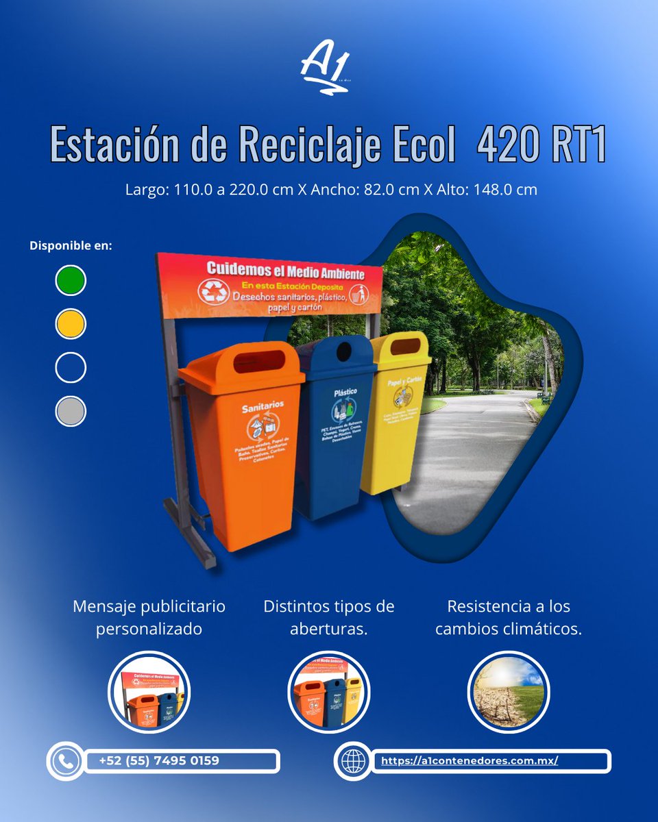 Antes de tirar los #residuos, asegúrate de #separarlos y colocarlos en el #contenedor indicado con la estación de reciclaje ecol 420 RT1🍀🚮.

☘️ Y tú, ¿qué estás esperando? 

☎️ Contáctanos al (56) 4770 2022
📲 WhatsApp 55 7495 0159
💻 Visítanos en f.mtr.cool/mrafziqyuy