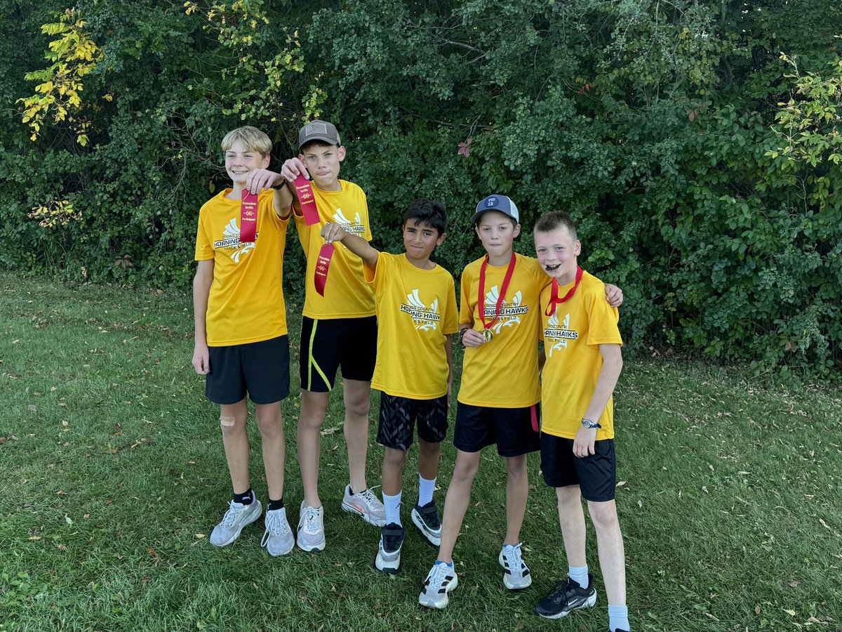 WOW!!! What a day at Pewaukee for the Hawks! Our 6th/7th Grade Boys team came in 1st out of 9 teams!!! Leading the way was Oskar (1st!) and Orie (3rd). Way to go!!!