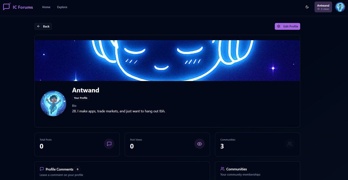 athoward1997's tweet image. This is my profile on #ICForums. Leave a comment if you want idc

Link: ic-forums-jog.caffeine.xyz

#builtWithCaffine $ICP #CaffeineAI