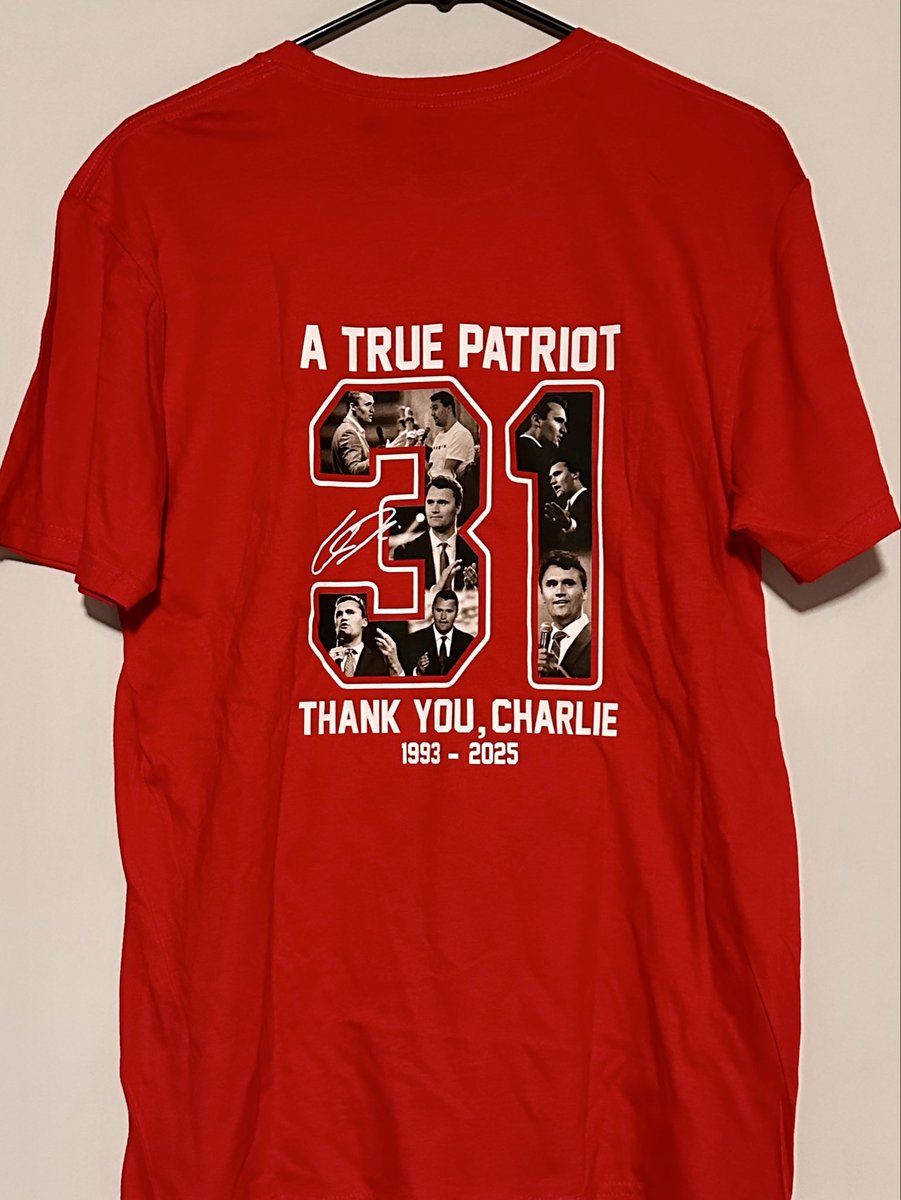 AROKNATION's tweet image. I received a cool gift from a friend today. I absolutely love this shirt! Rest easy @charliekirk11 🙏🏼 @TPUSA