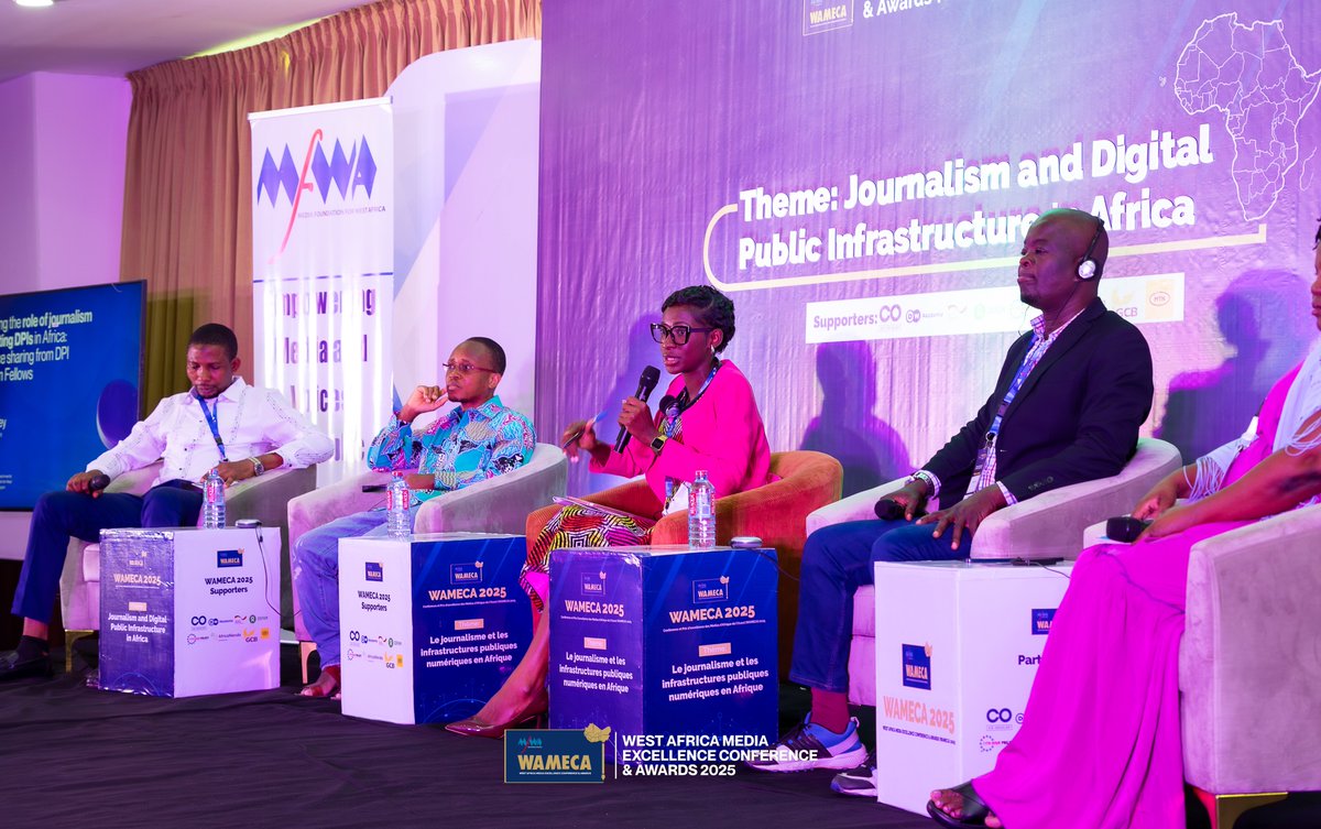 The final panel for #WAMECA2025 Day 1 was on the theme "Highlighting the Role of Journalism in Promoting DPIs in Africa: Experience Sharing from DPI Journalism Fellowship Alumni." The panel was moderated by Jennifer Ambolley who is a journalist with the Ghanaian newspaper, The