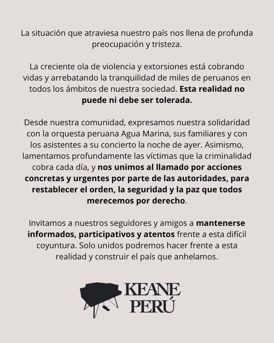 Keane Perú tweet media