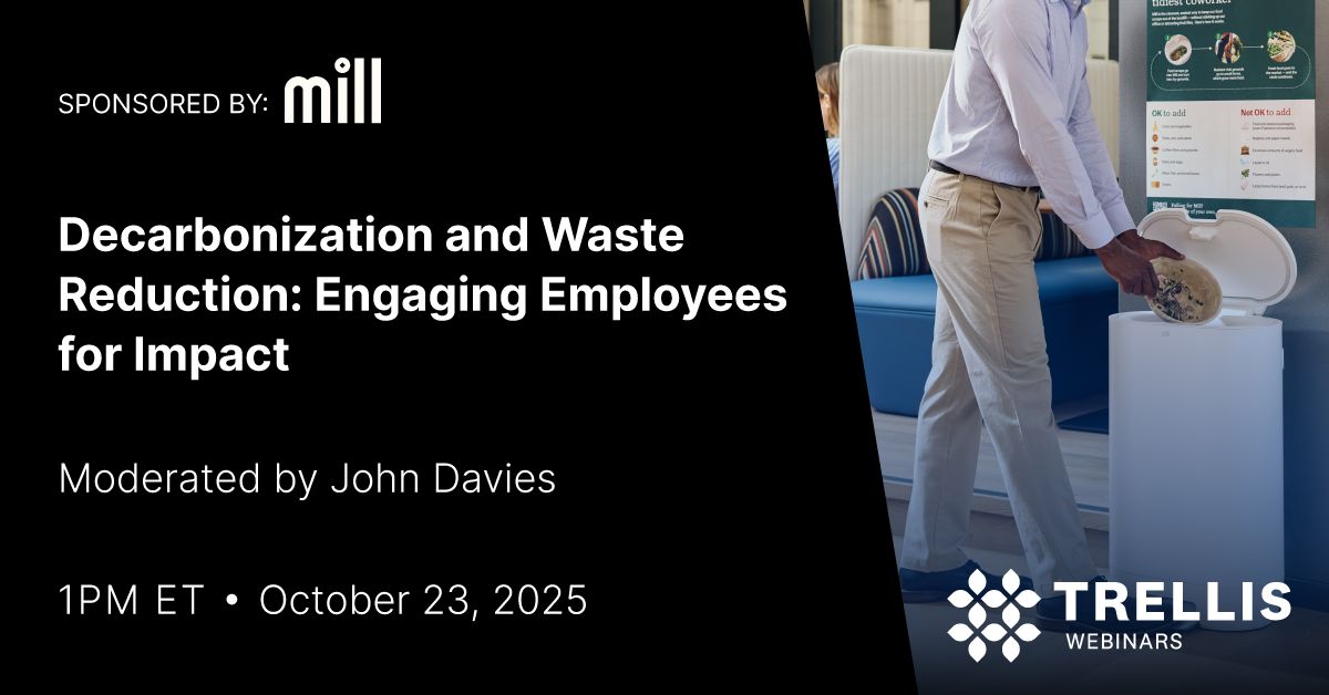 trellisgroup_'s tweet image. ♻️ Every office worker creates 170 lbs of food waste per year — 72% goes to landfills.

On Oct 23 at 1PM ET, join Mill, @duolingo &amp;amp; @TarkettGroup to learn how they’re turning waste reduction into an employee engagement win.

🎙️ Free webinar → buff.ly/nwkmXob