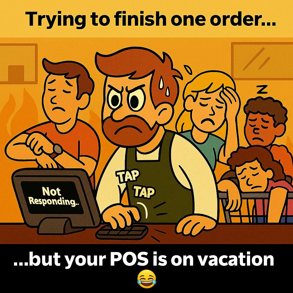 APPSBD's tweet image. The silent scream of every small business owner. 😬

#POSStruggles #RetailHumor #SmallBusiness #TechSupport #NotResponding