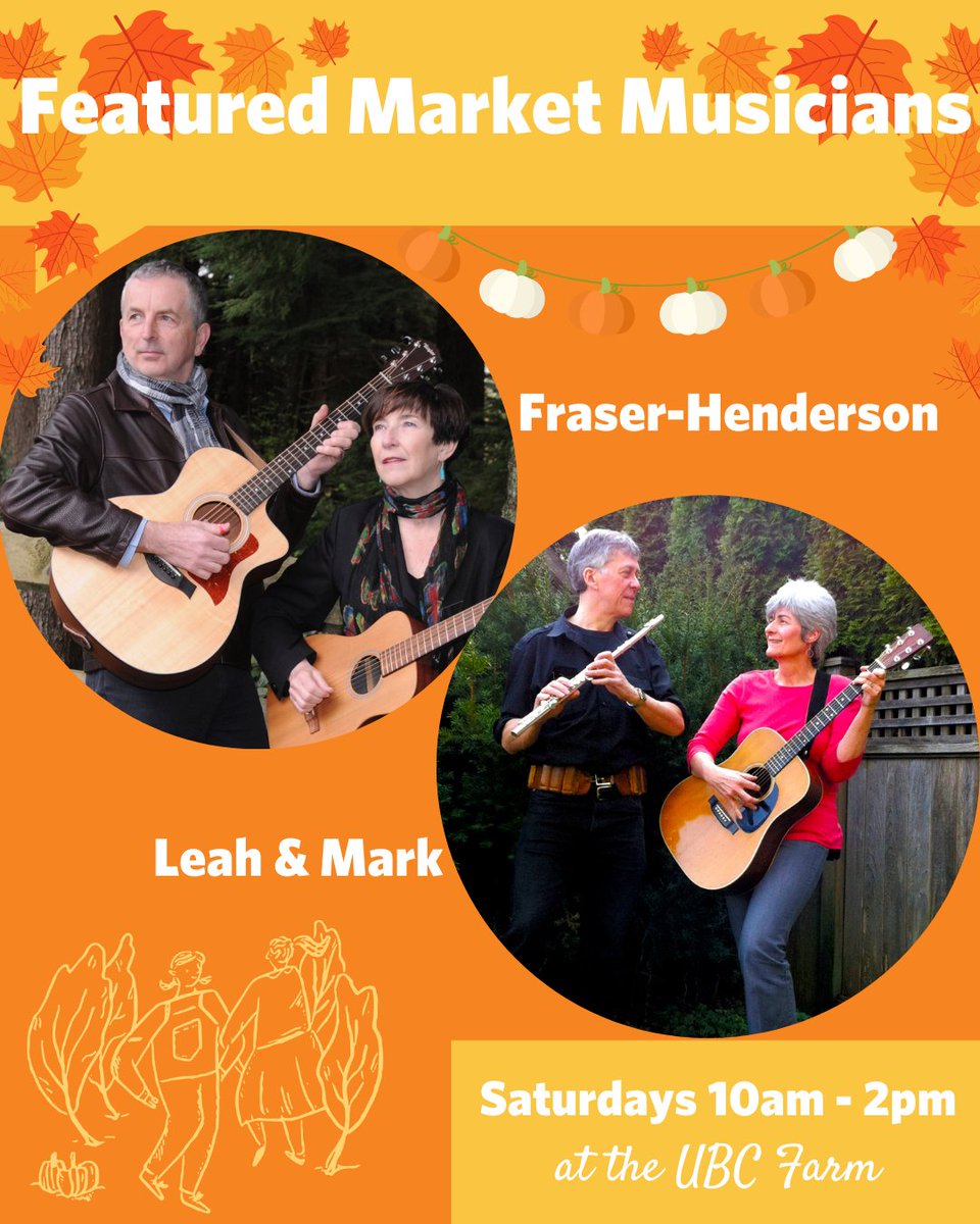 The UBC Farm Farmers’ Market is happening this Saturday, 10 am to 2 pm at the UBC Farm! 🌾 Enjoy live music from Fraser-Henderson and Leah &amp; Mark 🎶 and check out our featured vendors this week:

🌿 Coastal Tierra Kin 🌿
🍺 Kits Beach Beer 🍺