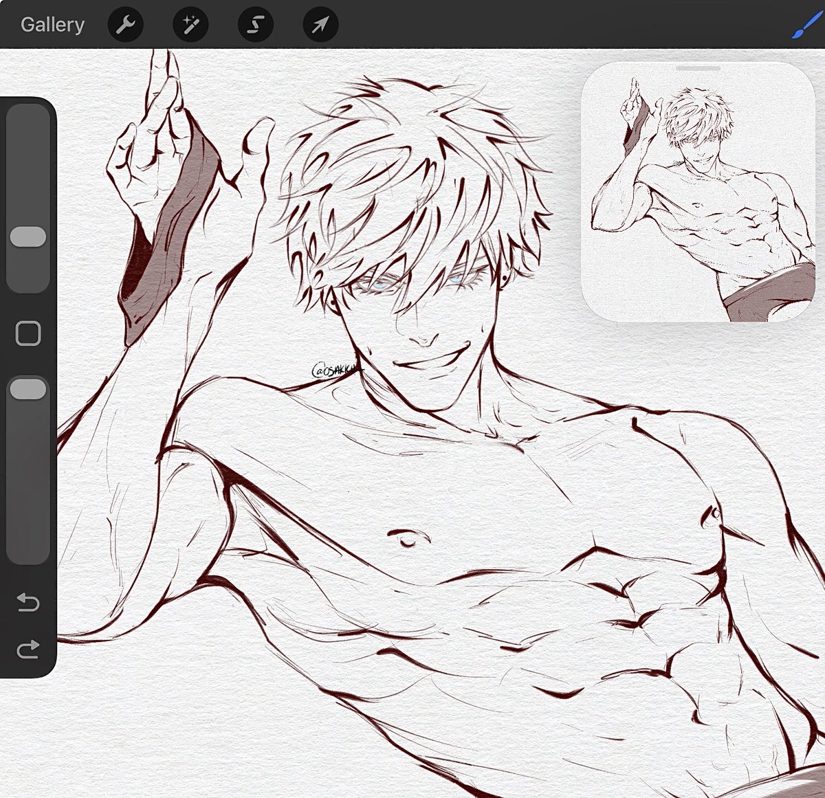 warm up doodle of youguessedit #gojo i think