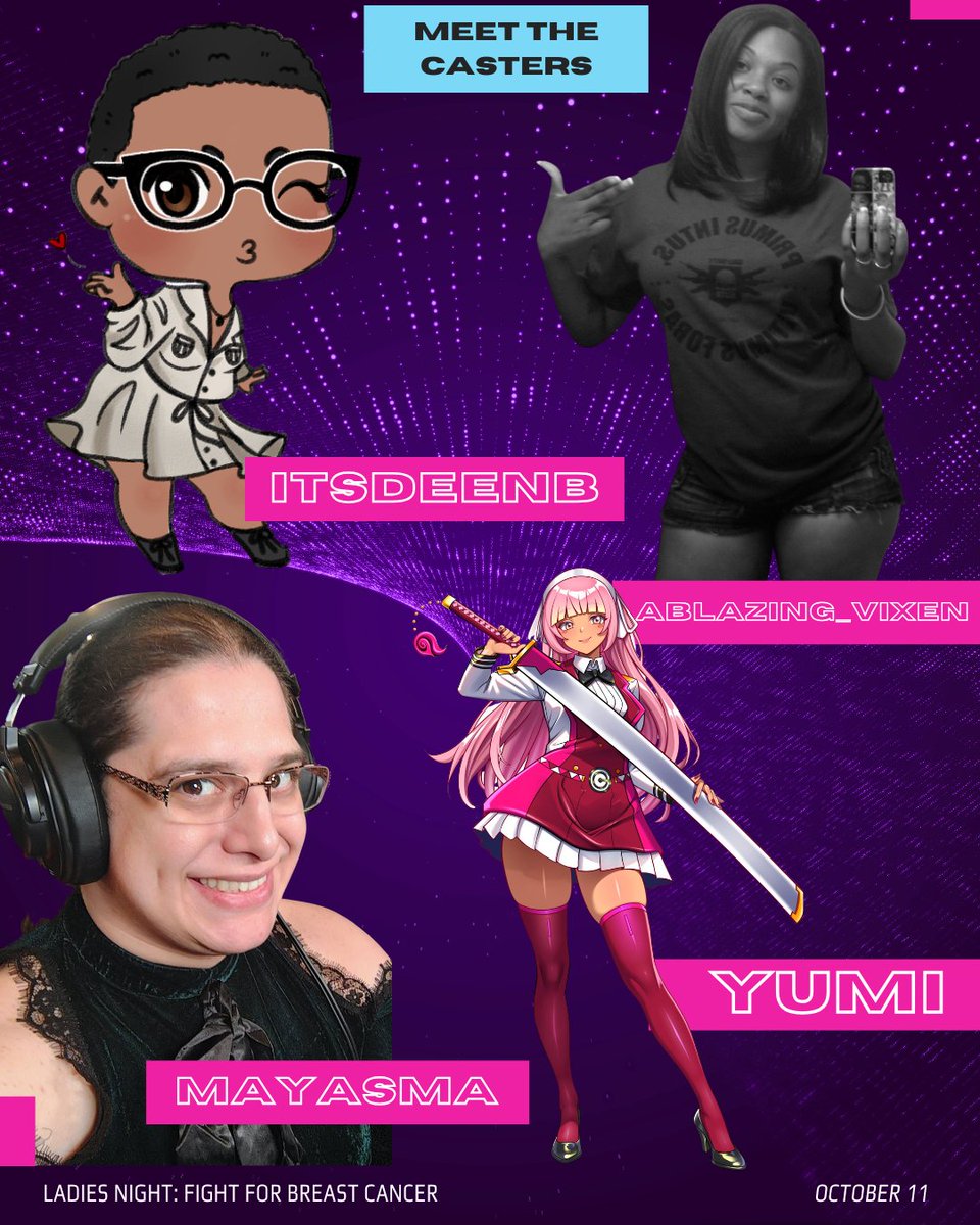 I’m honored to host an event celebrating women and femme-presenting FGC players. This means so much to me, especially after losing my mom to cancer. 💜 Thank you all for being part of this — can’t wait for Saturday night!

And yes this will be streamed on twitch!