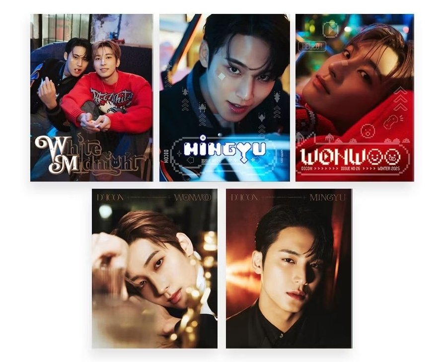 MsLeftAndRight's tweet image. Wonwoo &amp;amp; Mingyu - DICON VOLUME N°26: White Midnight 780 na lang after voucher price! 🤩 s.shopee.ph/6VF7ngiBhB?sha…
