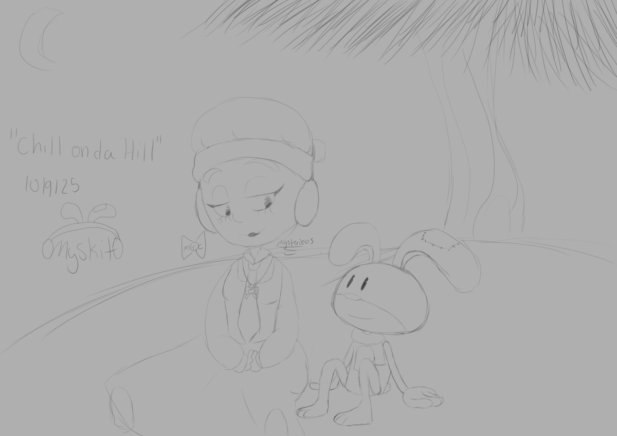 MysteriousClos1's tweet photo. Chill on da Hill^^
Getting used on drawing Miskit, sometimes simple characters get pretty tough to draw.
#yumeship #Amulet #Miskit https://t.co/NKm47vr3S0
