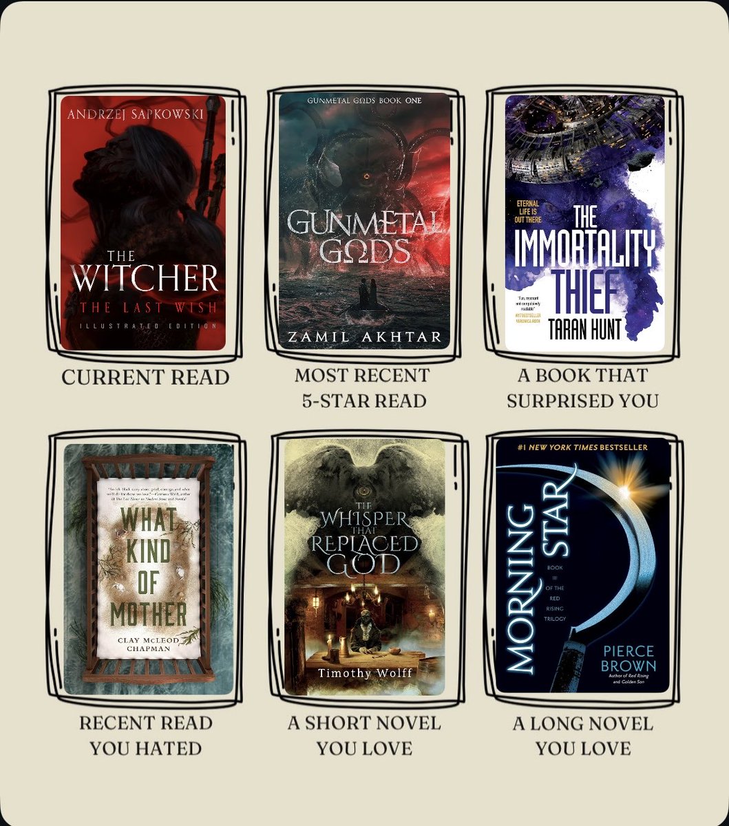 I wanted to participate in this trend. I’m still not the most seasoned of readers but I do love finding great books on the less popular side. Specific shoutouts to <a href="/zamakhtar/">Zamil Akhtar</a>, <a href="/TimWolffAuthor/">Timothy Wolff - 🦎 🦎 🦎</a> &amp; <a href="/TaranHunt/">Taran Hunt</a>. Check their stuff out!