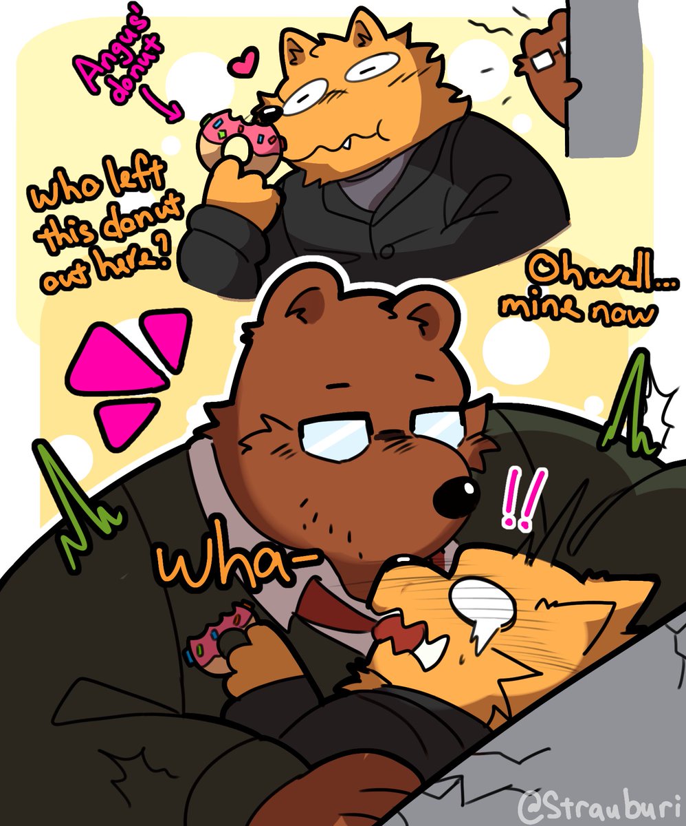 Strauburi's tweet image. I want donuts 🥺 ( Gregg &amp;amp; Angus )~