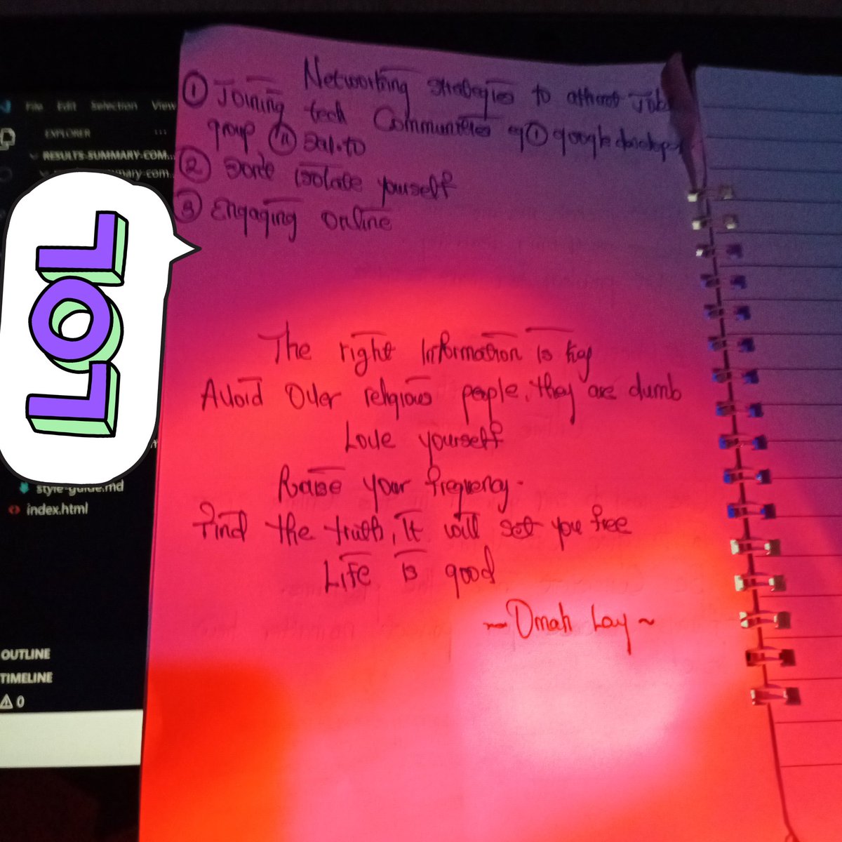 Oc_paschal_code's tweet image. Day 9 Learning JavaScript
I finally made the create button work, You won’t believe how I almost cried earlier, no error, but the code just refused to work . I kept stressing and checking everything till it finally worked! Small win but I’m too happy abeg .
I need Water please 😭
