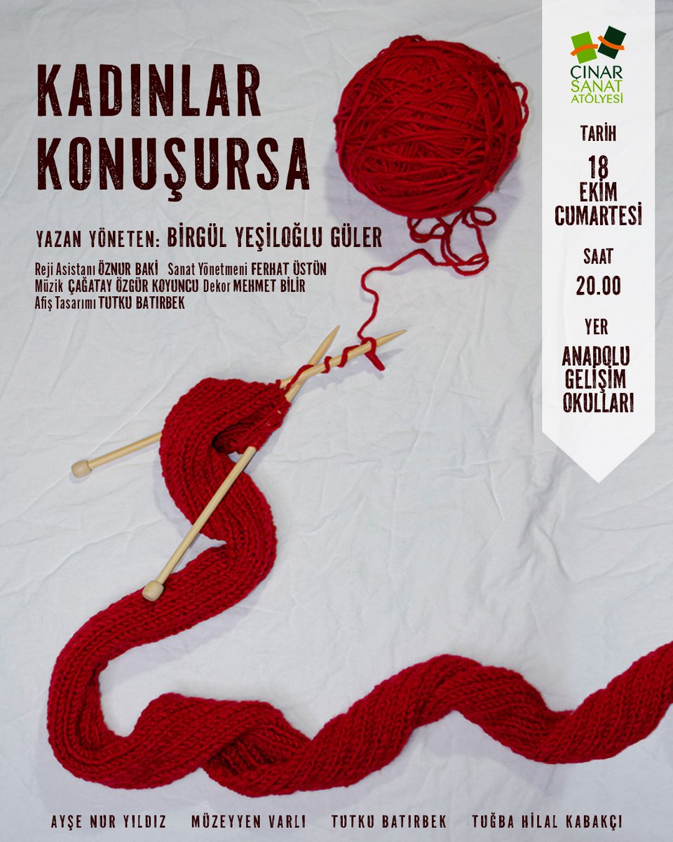 Kadınların hakikatini duymaya hazır mısınız? Şahane bir oyun ile karşınızdayız. Biletler için irtibata geçebilirsiniz 🥰

#tubiguidehist #tiyatro #sanat