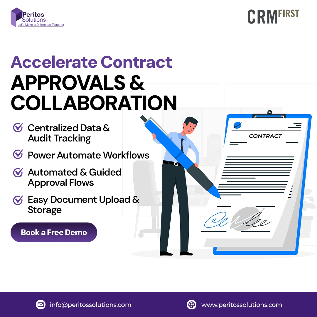 Peritos_sol's tweet image. 📑 Faster approvals &amp;amp; smarter collaboration with Peritos &amp;amp; CRMFIRST!
✅ Centralized data &amp;amp; docs
✅ Automated workflows &amp;amp; approvals
✅ Full audit history
✅ Guided approval flow

#PeritosSolutions #ProContracts #ContractAutomation #LegalTech #Dynamics365