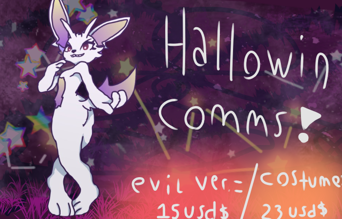 Haiiii everyone, im opening some halloween themed comissions for the holidays :3, message me if interested or type me in my discord: @lolo5621!