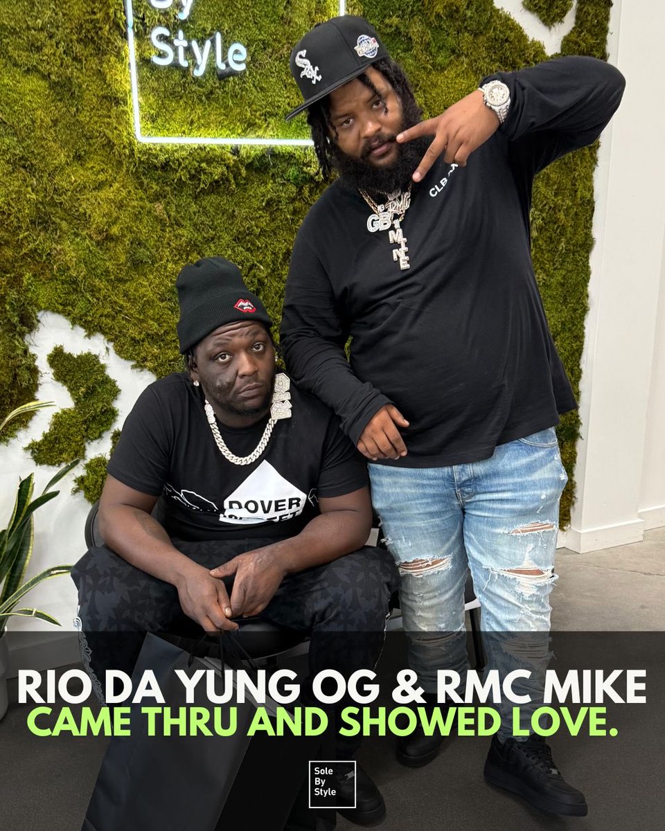 Big shoutout to Rio Da Yung OG and RMC Mike for pulling up to Sole By Style and cashing out after their show 🏆 Wishing guys the best of luck on tour — keep doing your thing!