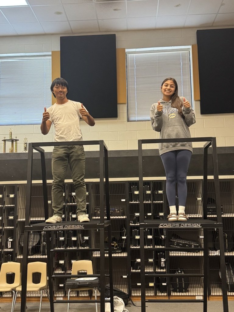 Looks like our drum majors like our new podiums!